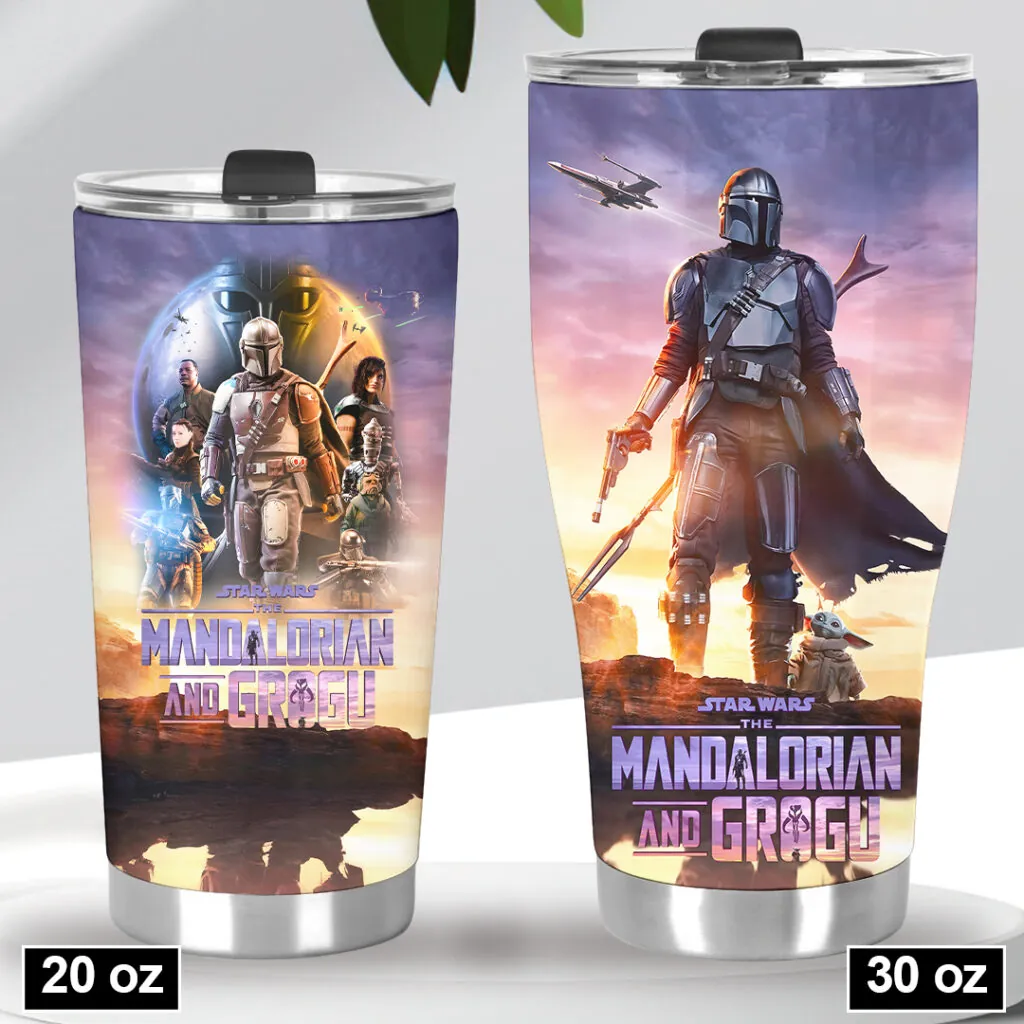 Stwa Galactic Tracker And The Child - Personalized Tumbler - Gift For Movie Fans HH01