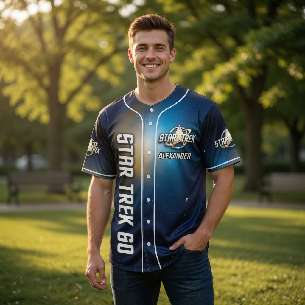SaTr 60 Years Being Space Crew - Personalized Baseball Jersey - Gift For Movie Fans
