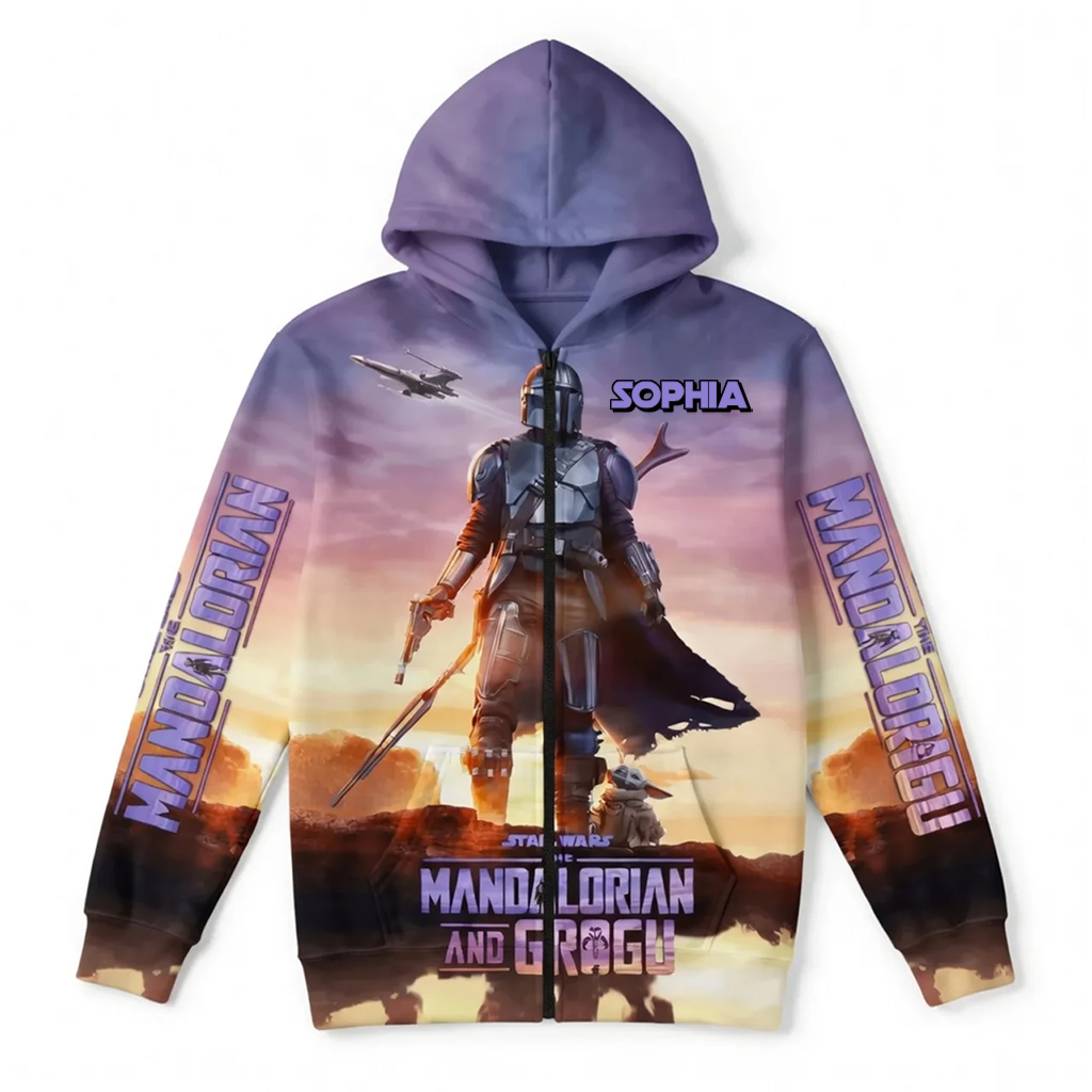 Stwa Galactic Tracker And The Child - Personalized All Over Shirt - Gift For Movie Fans HH01