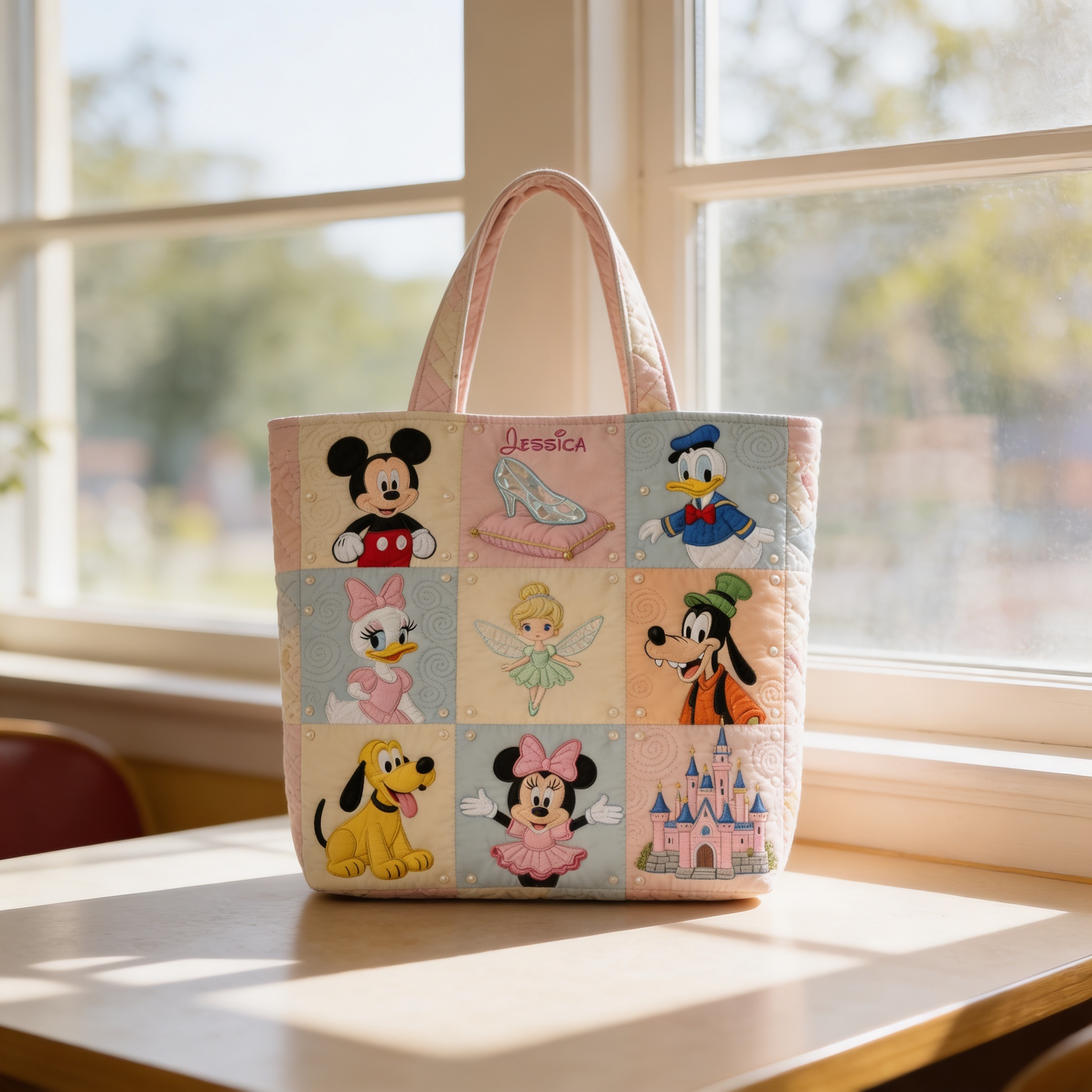 Fairy Beauty With Magical Friends - Personalized Quilted Tote Bag - Gift For Movie Fans - MkMo - image 2