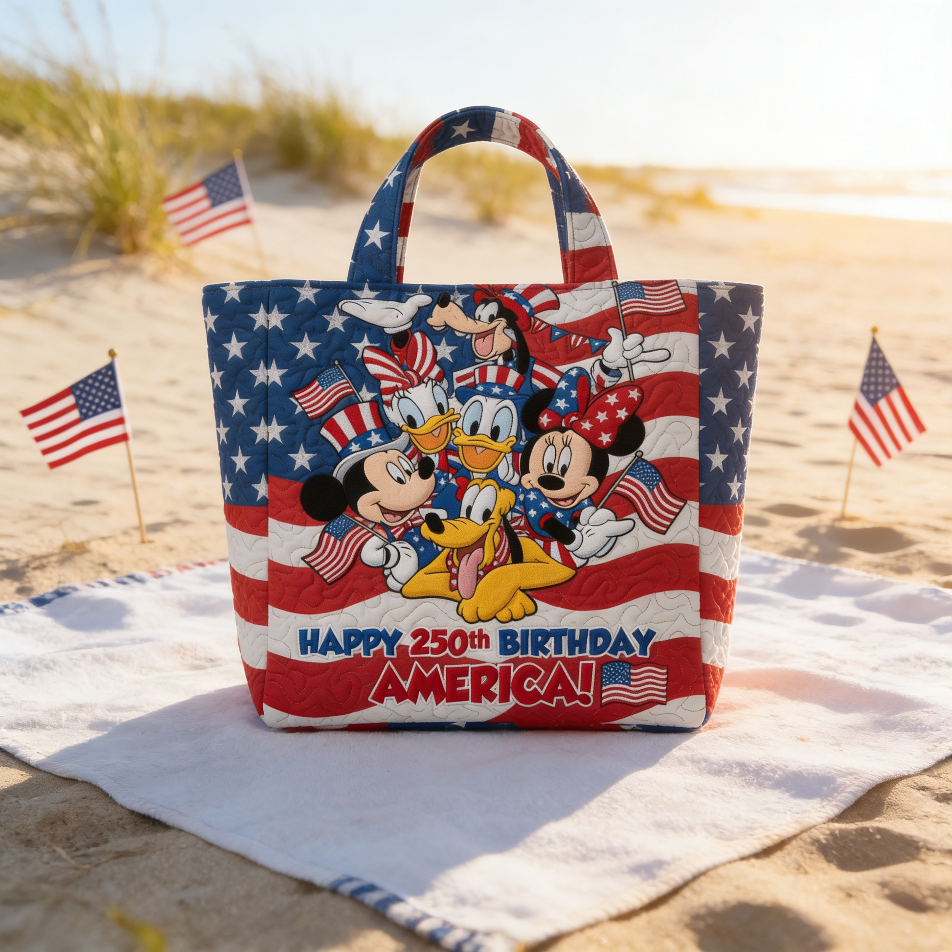 Magical Friends Happy 250th Birthday America - Personalized Quilted Tote Bag - Independence Gift For Movie Fans - MkMo - image 4