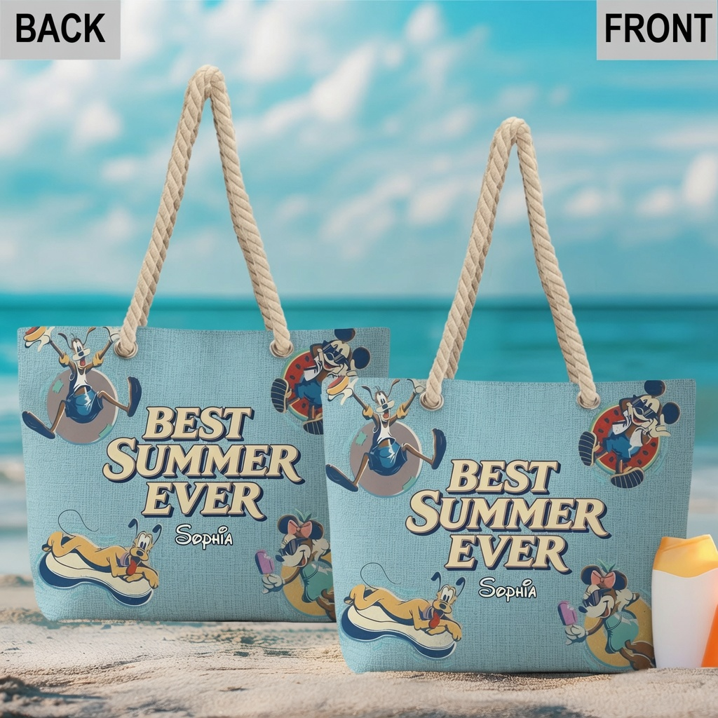 MkMo Best Summer Ever - Personalized Beach Bag - Vacation Gift for Travelers HH01 - image 5