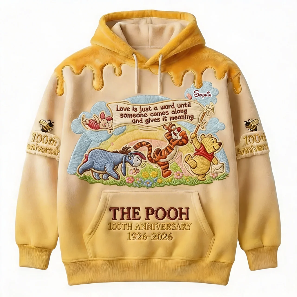 DSNY Honey Bear Celebrate Our 100th Anniversary Love Is Just A Word - Personalized All Over Shirt - Gift For Movie Fans HH01