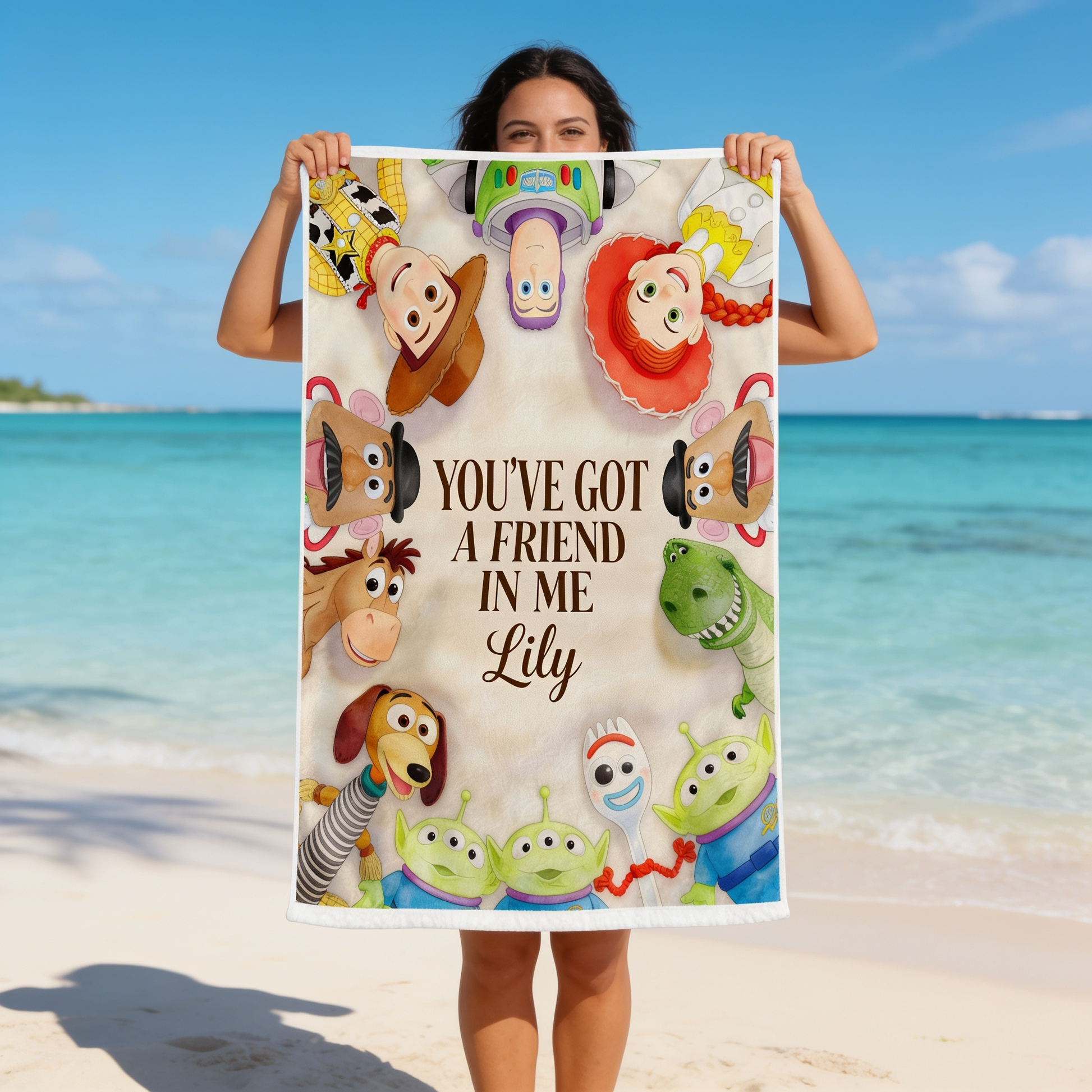 You've Got A Friend In Me - Personalized Beach Towel - Vacation Gift For Movie Fans - DSNY - image 2