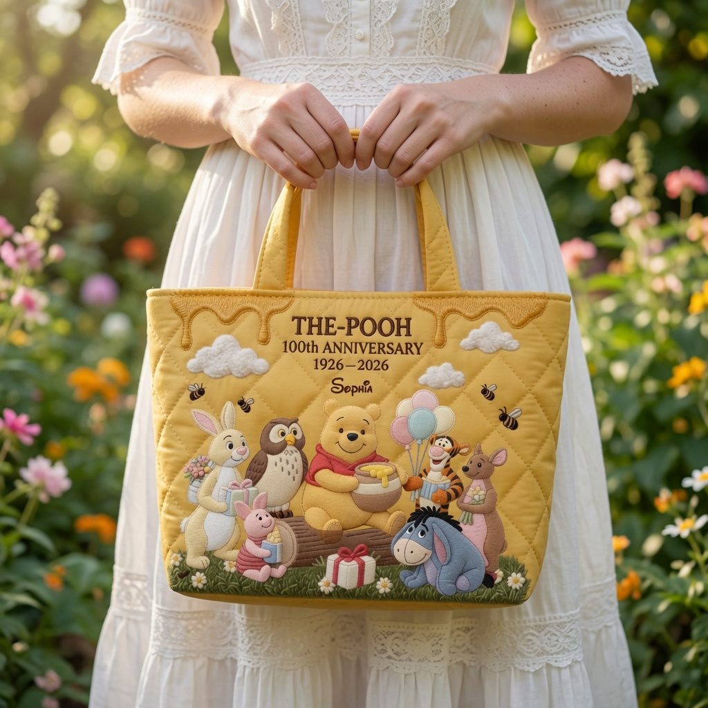 DSNY Honey Bear Celebrate 100 Years Of Friendship - Personalized Quilted Tote Bag HH01 - image 3