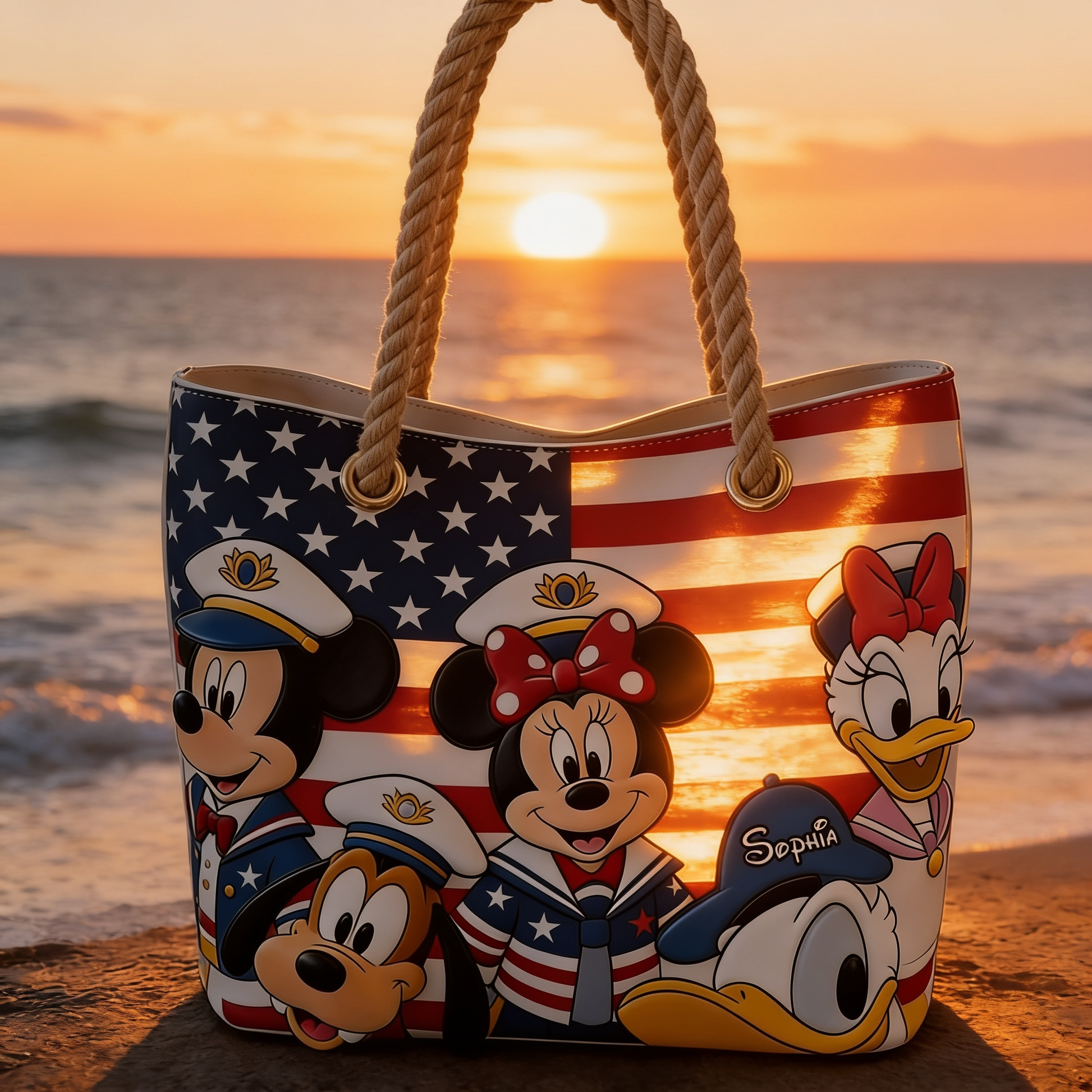 Magical Cruiser Celebrates 250th Freedom Anniversary - Personalized Beach Bag - Vacation Gift For Movie Fans - MkMo - image 4