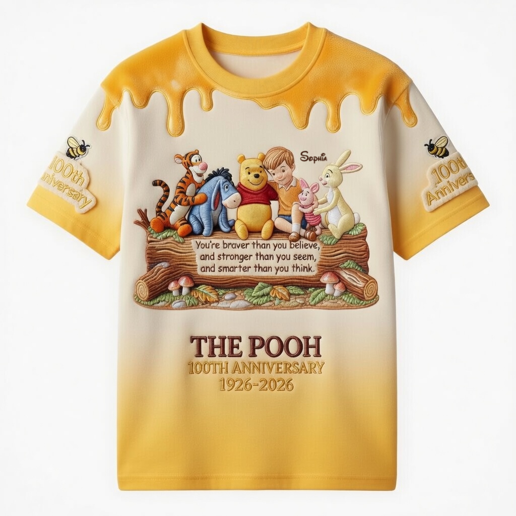 DSNY Honey Bear And Friends Celebrate 100th Anniversary - Personalized All Over Shirt - Gift For Movie Fans BA01