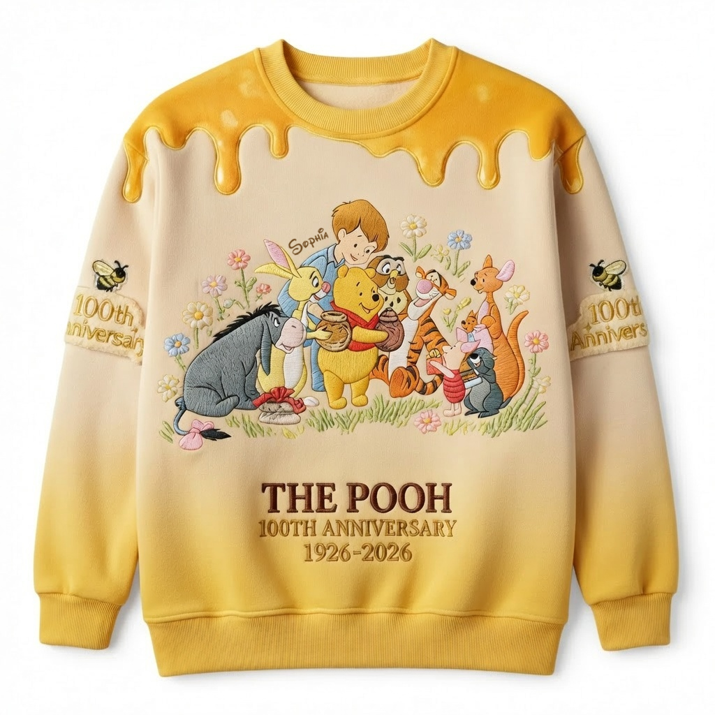 DSNY Honey Bear Celebrate Our 100th Anniversary With Friends - Personalized All Over Shirt - Gift For Movie Fans HH01
