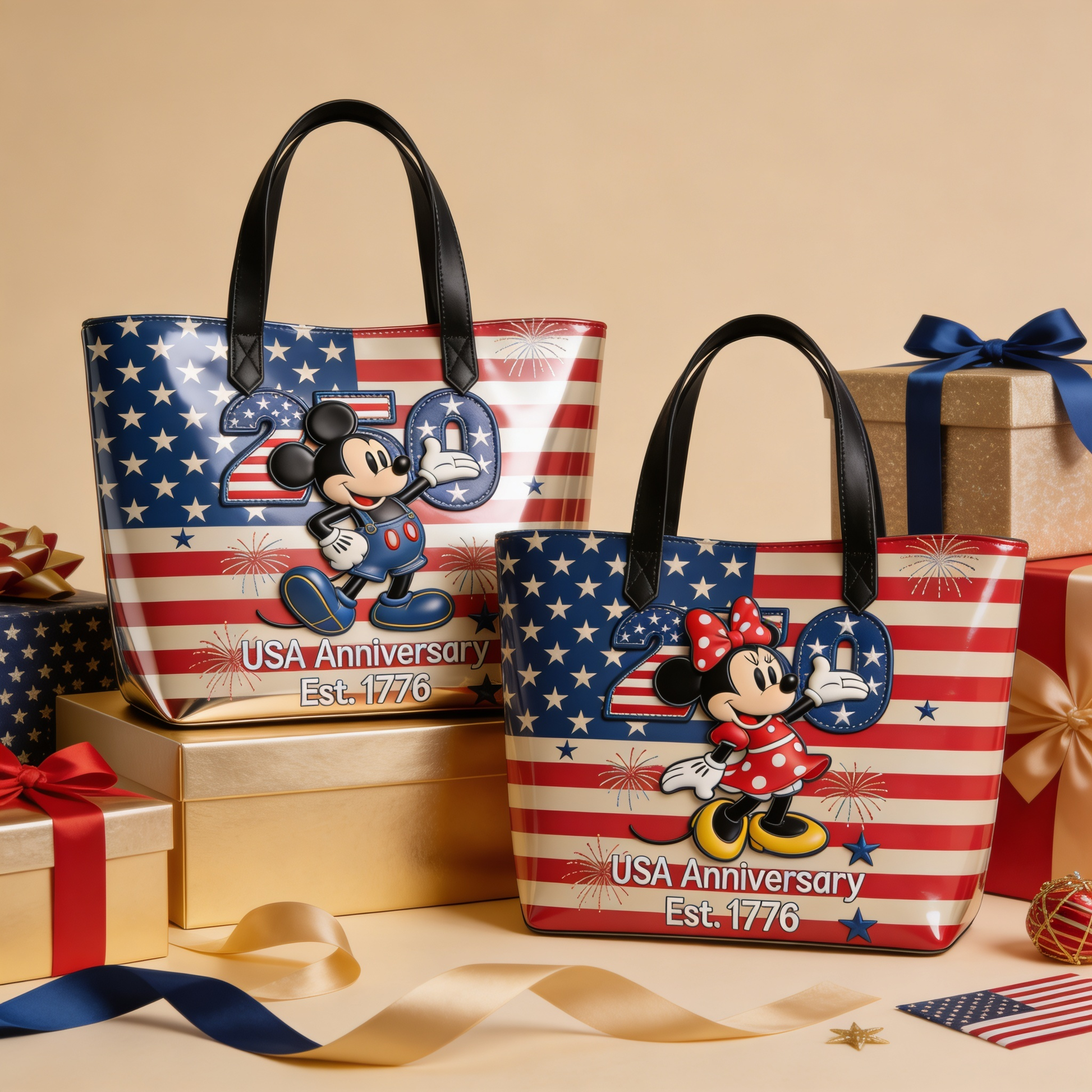 250th Anniversary Magical Cute Animals - Personalized Tote Bag - Independence Gift For Movie Fans - MkMo - image 5