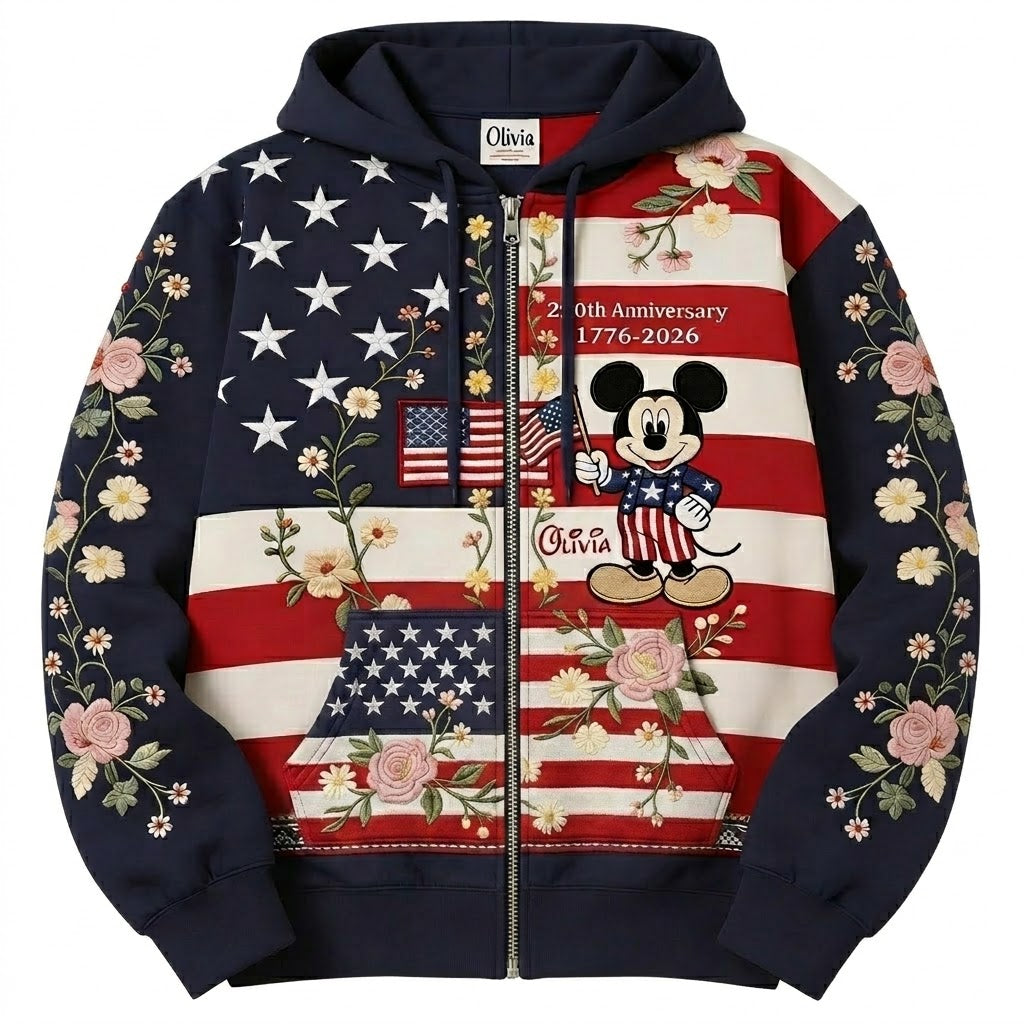 MkMo 250th Anniversary With American Mouse - Personalized All Over Shirt - Independence Gift For Movie Fans