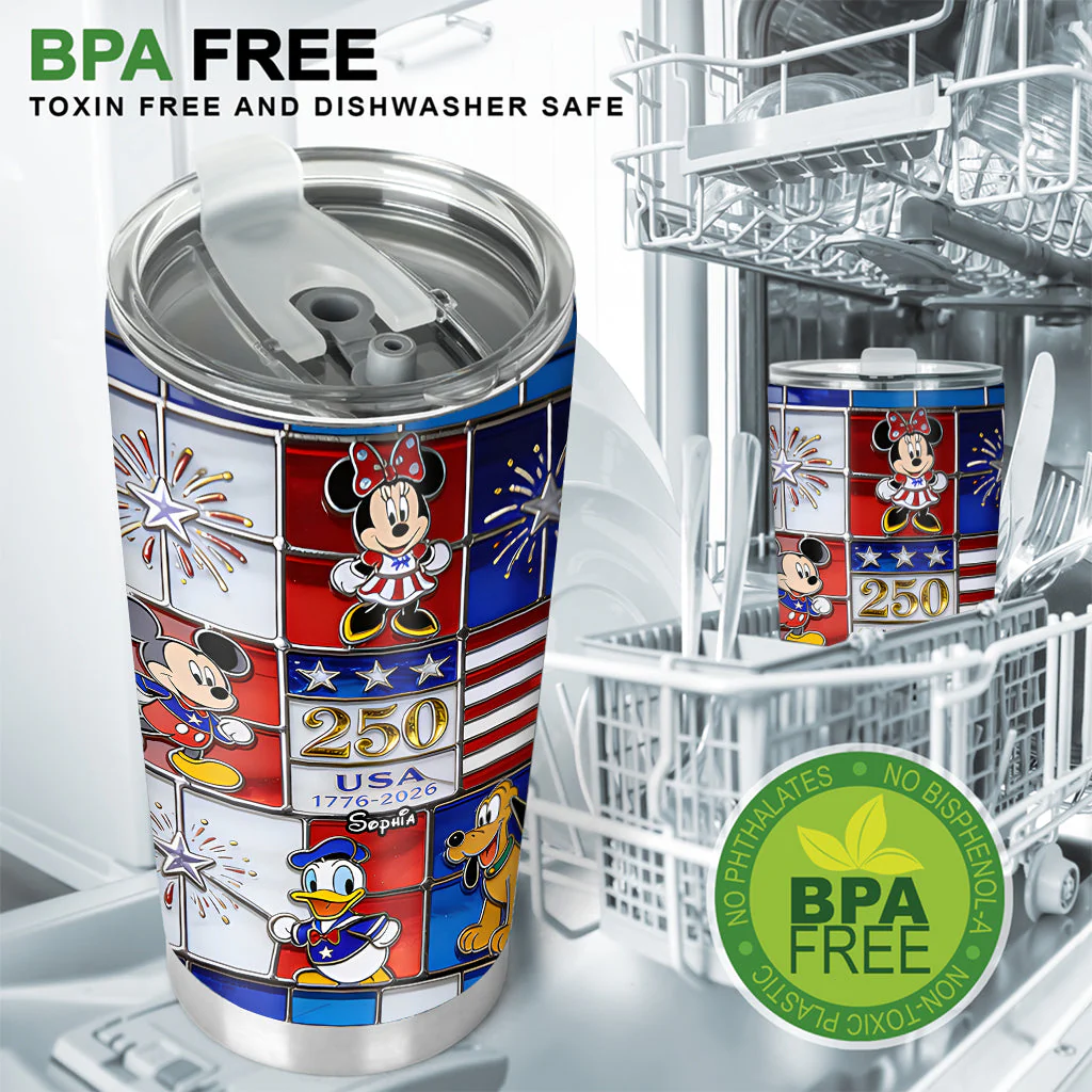 MkMo 250th Anniversary With Funny Friends - Personalized Tumbler - Independence Gift For Movie Fans BA01