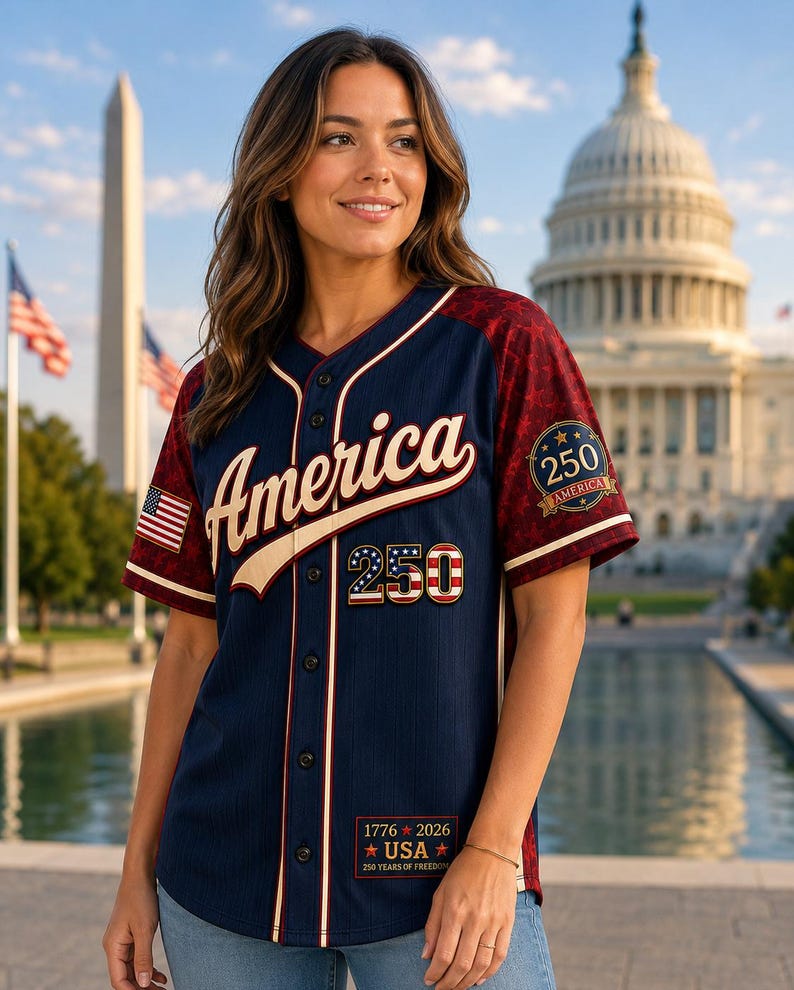 Celebrate 250 Years Of America Freedom - Personalized Baseball Jersey - Gift For Patriots - image 5