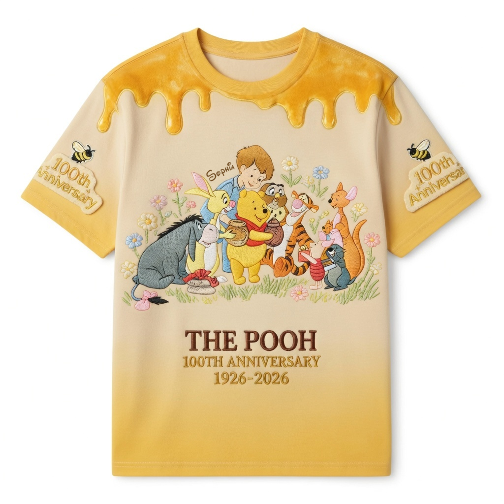 DSNY Honey Bear Celebrate Our 100th Anniversary With Friends - Personalized All Over Shirt - Gift For Movie Fans HH01