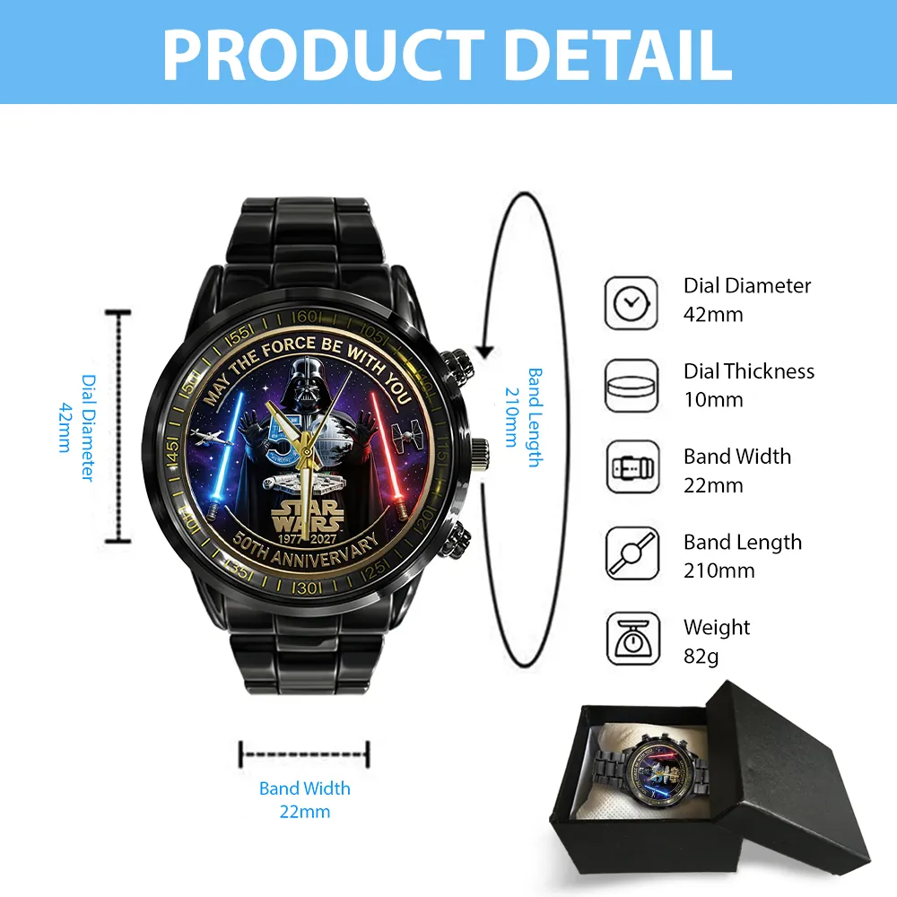 Stwa 50th Anniversary - Personalized Hand Watch - Gift For Movie Fans HH01