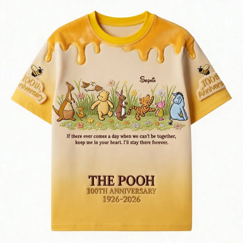 DSNY Honey Bear Keep Me In Your Heart - Celebrate 100th Anniversary - Personalized All Over Shirt - Gift For Movie Fans HH01