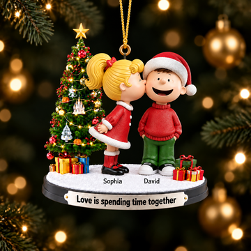 Penu Spending Time Together Romantic Christmas Gifts For Couple - Personalized Acrylic Ornament