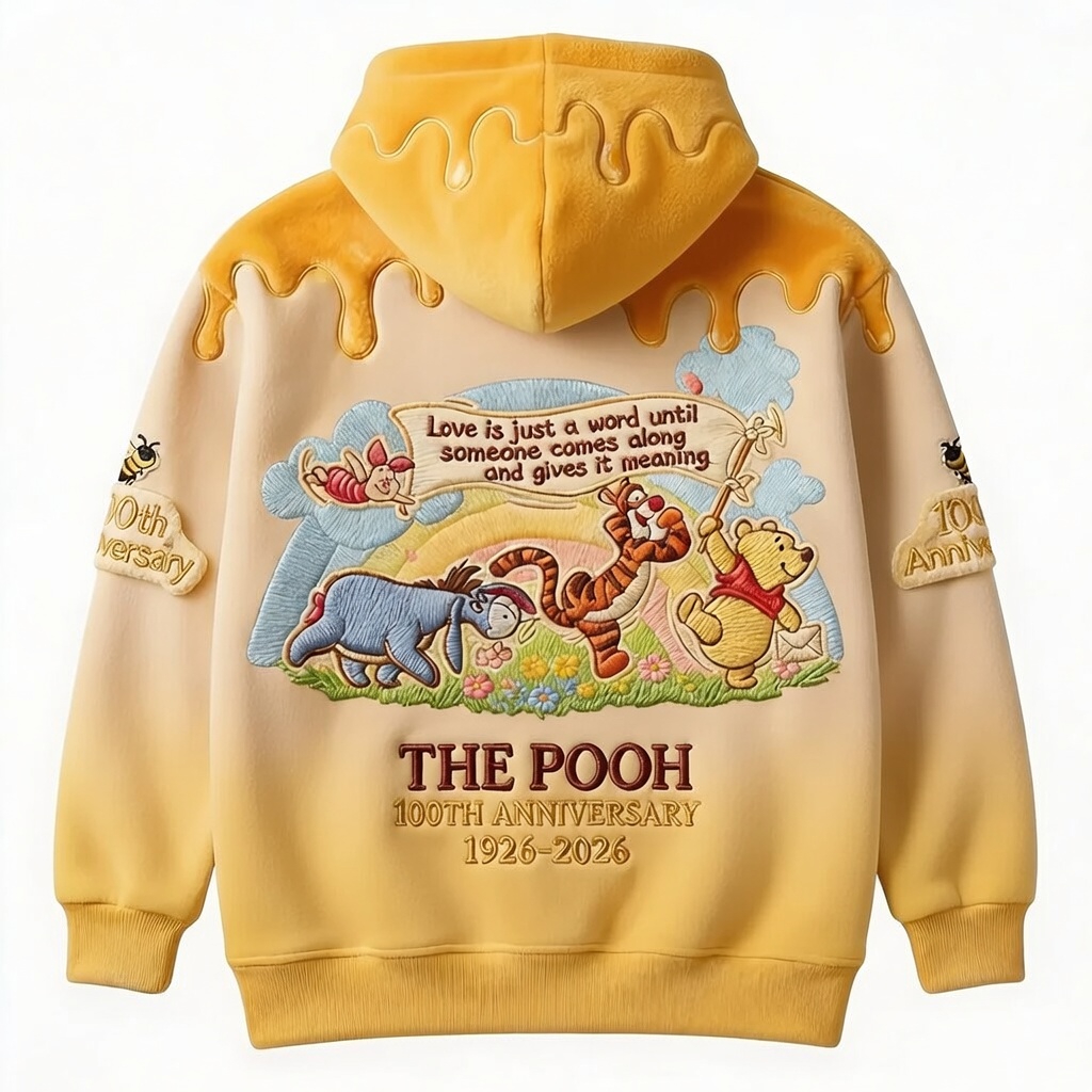DSNY Honey Bear Celebrate Our 100th Anniversary Love Is Just A Word - Personalized All Over Shirt - Gift For Movie Fans HH01