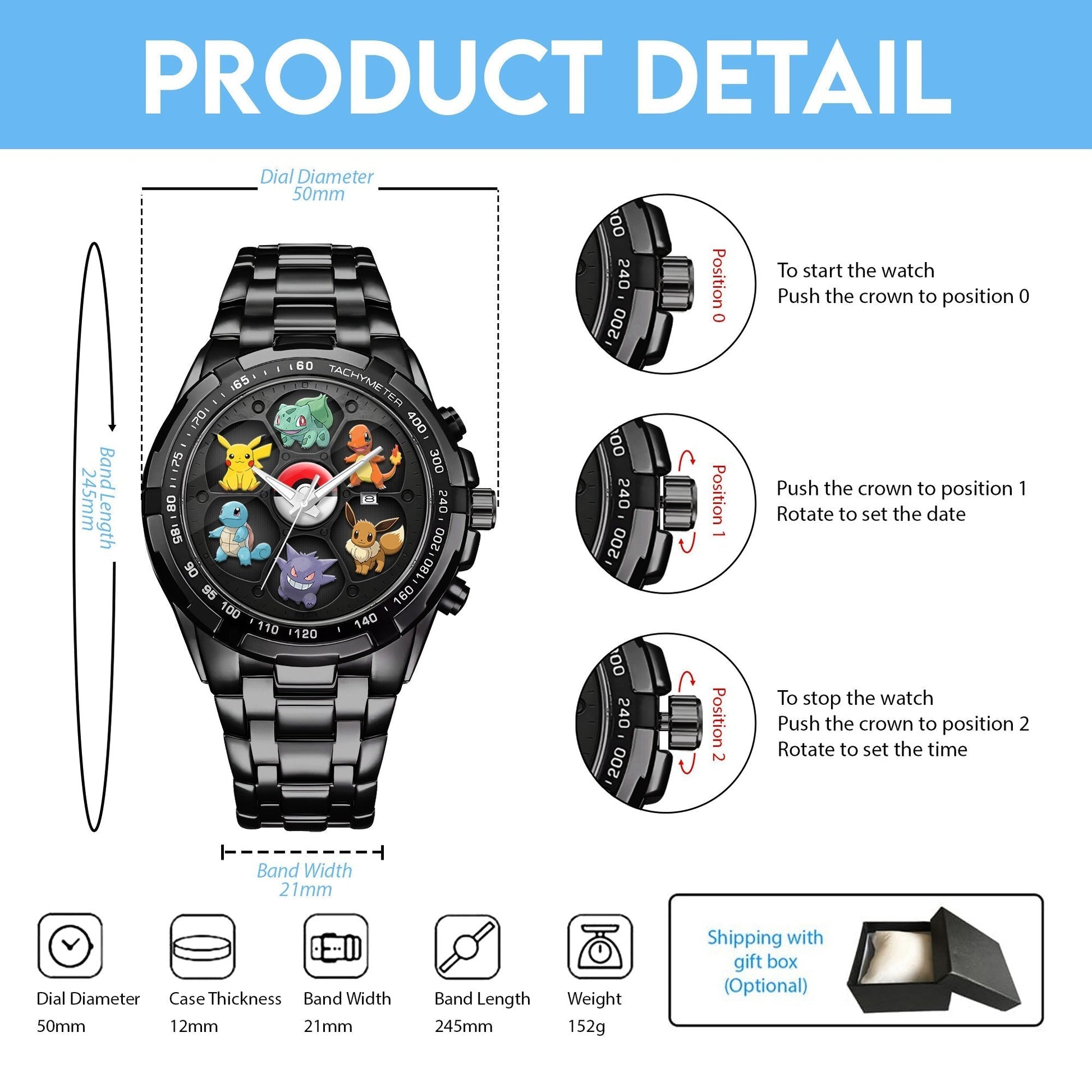 PoMo Celebrate 30th Anniversary - Personalized Hand Watch - Gift For Movie Fans HH01