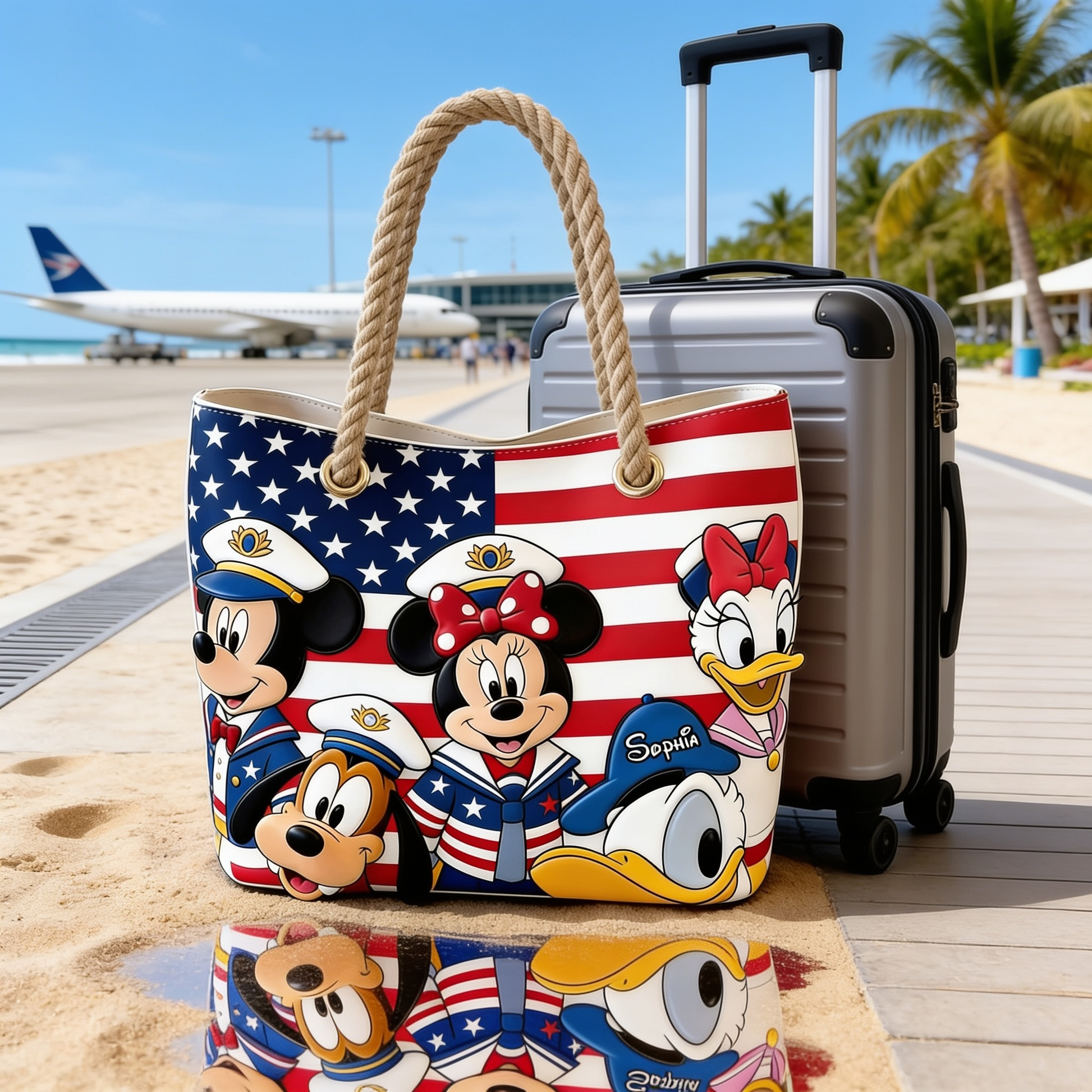 Magical Cruiser Celebrates 250th Freedom Anniversary - Personalized Beach Bag - Vacation Gift For Movie Fans - MkMo - image 5