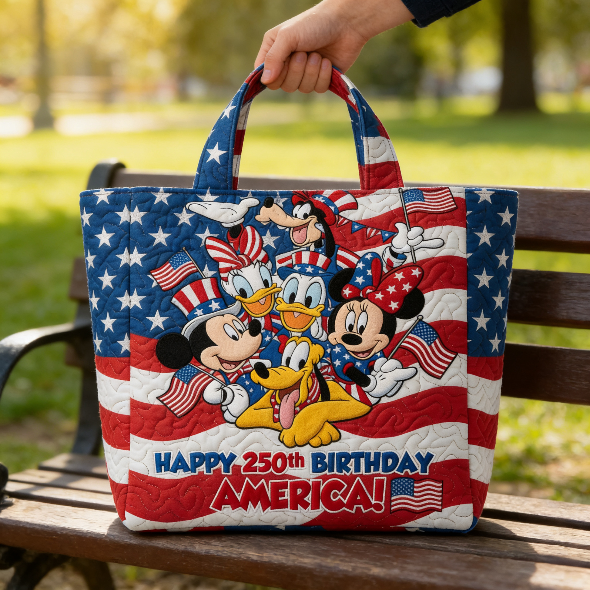 Magical Friends Happy 250th Birthday America - Personalized Quilted Tote Bag - Independence Gift For Movie Fans - MkMo - image 5