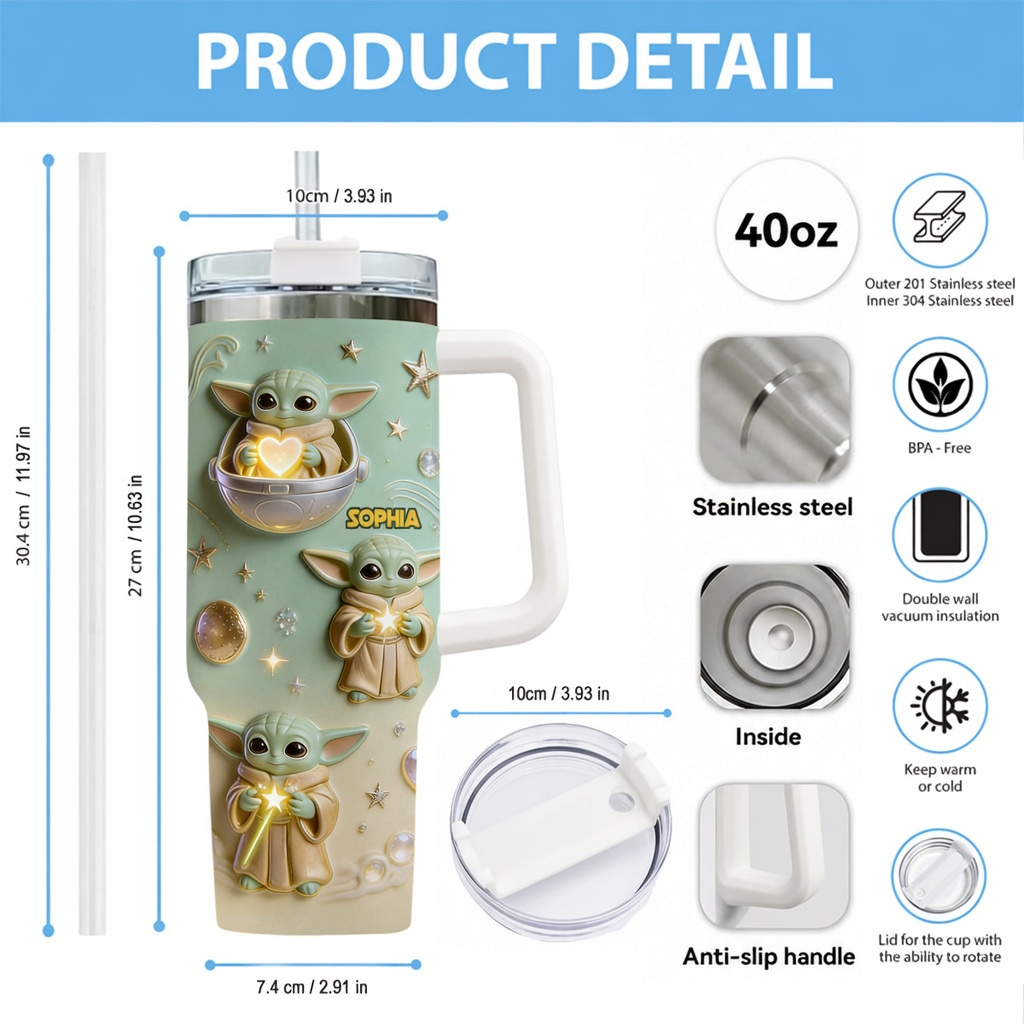 Just Loves Cute Baby - Personalized Tumbler - Gift For Fan Movies - Stwa - image 5