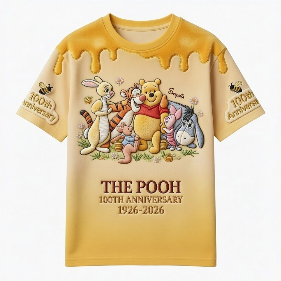 DSNY Honey Bear Celebrate Our 100th Anniversary - Personalized All Over Shirt - Gift For Movie Fans HH01