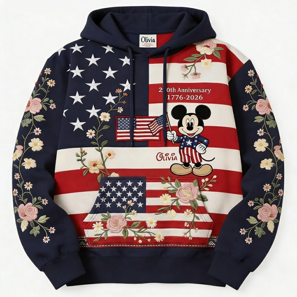 MkMo 250th Anniversary With American Mouse - Personalized All Over Shirt - Independence Gift For Movie Fans