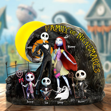 Nibc Family Of Nightmare - Personalized Plaque - Halloween & Christmas Gift For Mom, Dad HH01