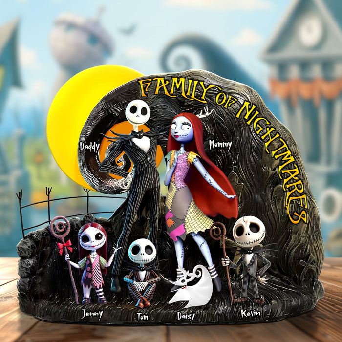 Nibc Family Of Nightmare - Personalized Plaque - Halloween & Christmas Gift For Mom, Dad HH01