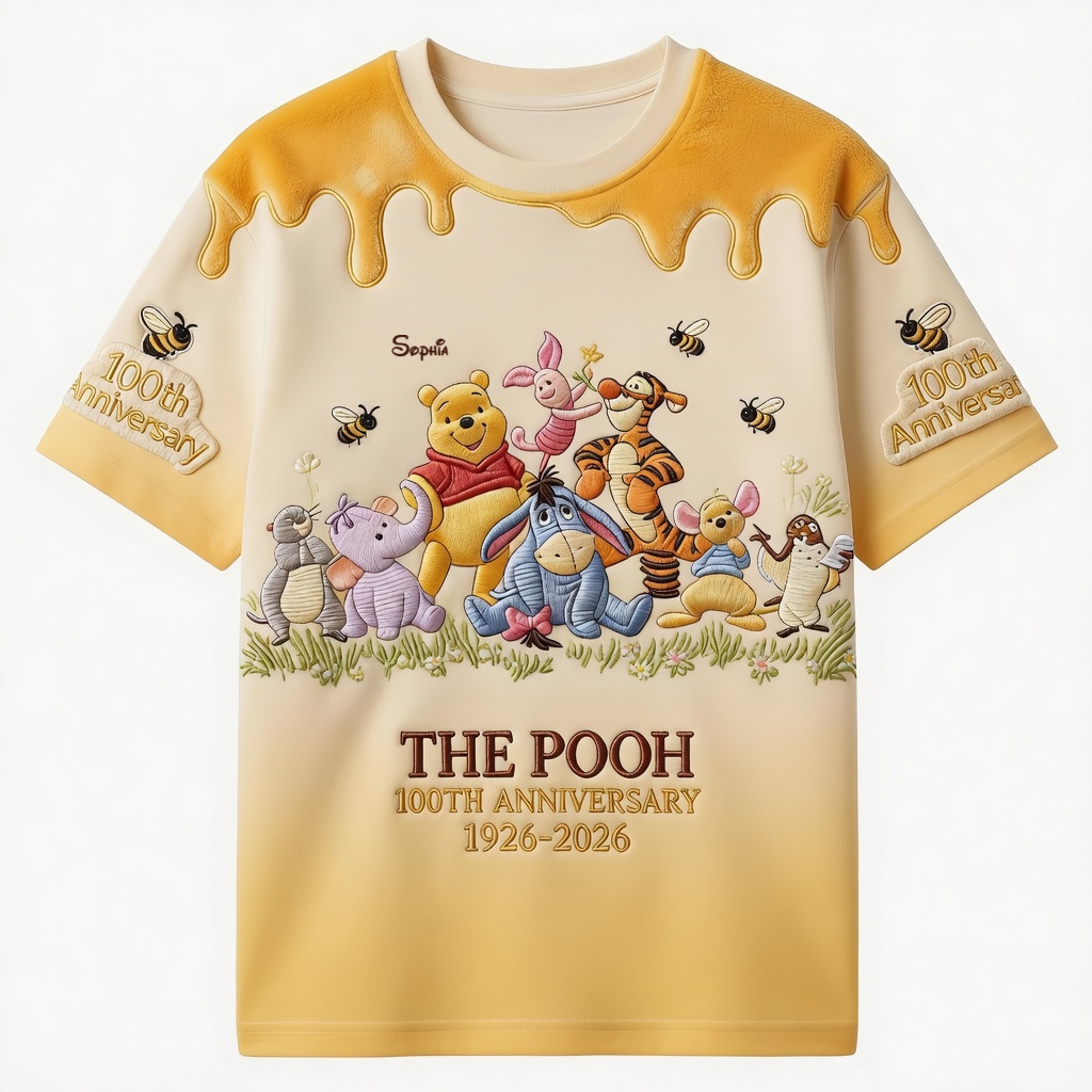 DSNY Honey Bear Celebrate Our 100th Anniversary - Personalized All Over Shirt - Gift For Movie Fans HH01