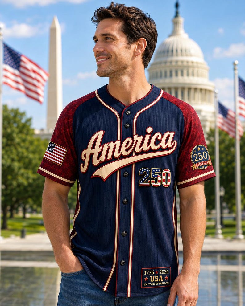 Celebrate 250 Years Of America Freedom - Personalized Baseball Jersey - Gift For Patriots - image 6