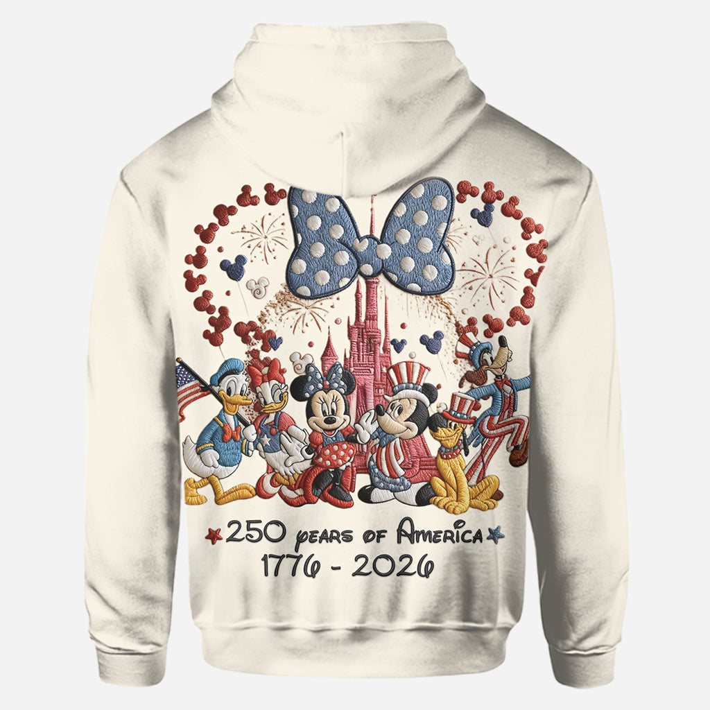 MkMo 250 Years American Mouse - Personalized Hoodie And Leggings - Gift For Her, Movie Fans BA01