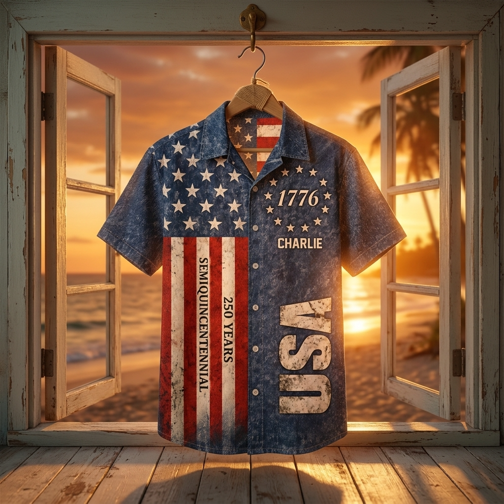 Proud To Be An American 1776 USA 250 Years - Personalized Hawaiian Shirt - Gift For Family - image 6