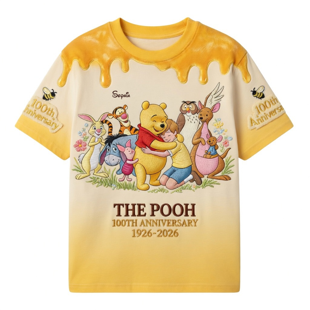 DSNY Honey Bear Celebrate Our 100th Anniversary - Personalized All Over Shirt - Gift For Movie Fans HH01