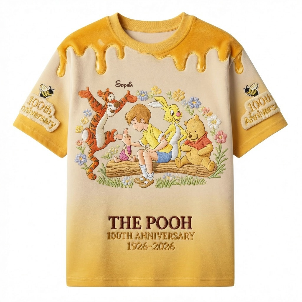 DSNY Honey Bear Celebrate Our 100th Anniversary - Personalized All Over Shirt - Gift For Movie Fans HH01