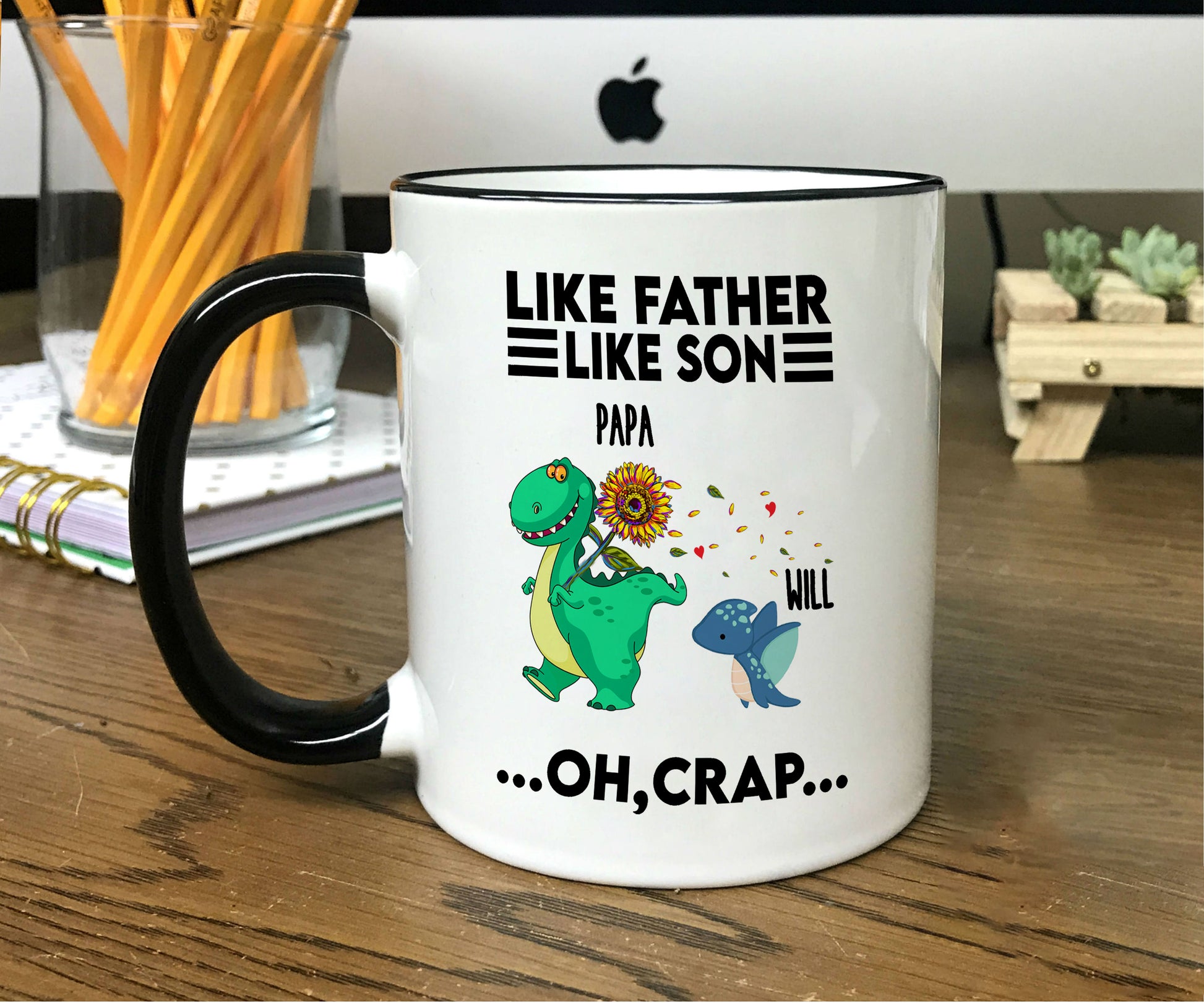 litzzy Custom Kids Name Dad Mug,  Personalized Kids Names Mug, Funny Dad Mug, Personalised Father’s Day Mug, Fathers Day Gift, Personalised Mug For Him, Fathers Day Gift, Gift For Dad Mug   