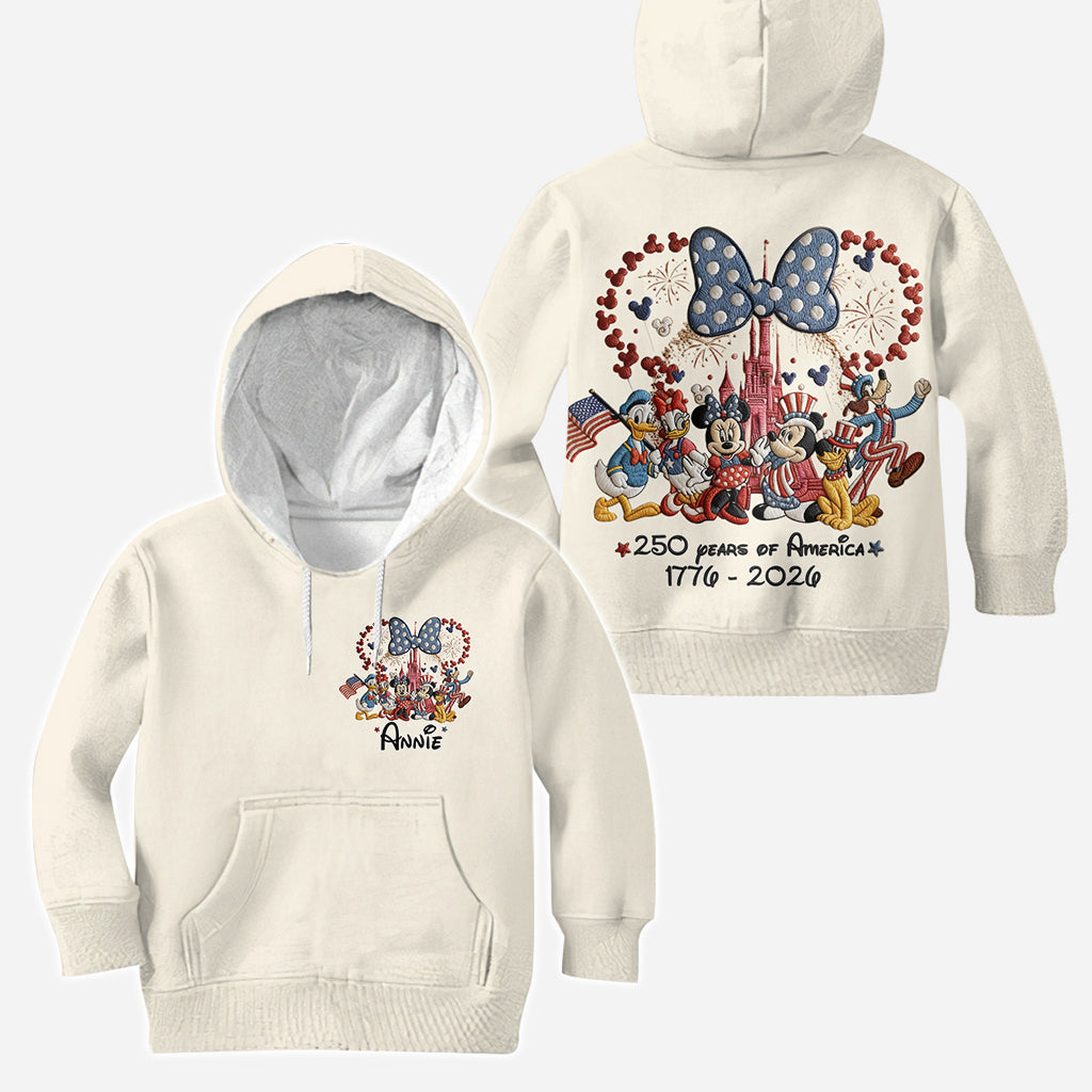 MkMo 250 Years American Mouse - Personalized Hoodie And Leggings - Gift For Her, Movie Fans BA01
