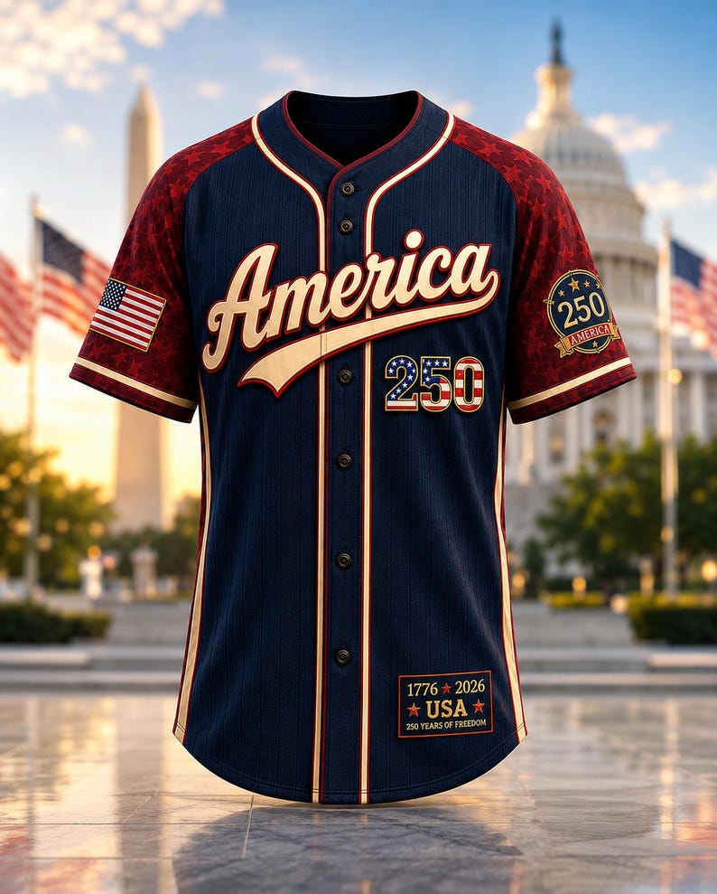Celebrate 250 Years Of America Freedom - Personalized Baseball Jersey - Gift For Patriots - image 7