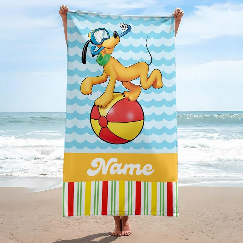 Magic Mouse And Friends - Summer Vibe - Personalized Beach Towel - Gift For Fan Movies - image 7