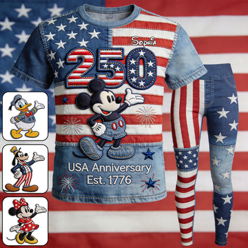 MkMo 250Th Anniversary With Magical Mouse - Personalized All Over Shirt - Independence Gift For Movie Fans