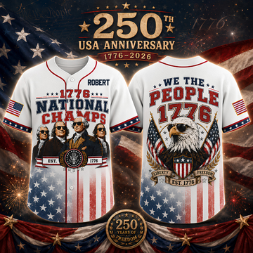We The People - Celebrate USA 250th Anniversary - Personalized Baseball Jersey For Adult, Kid - Gift For Patriots