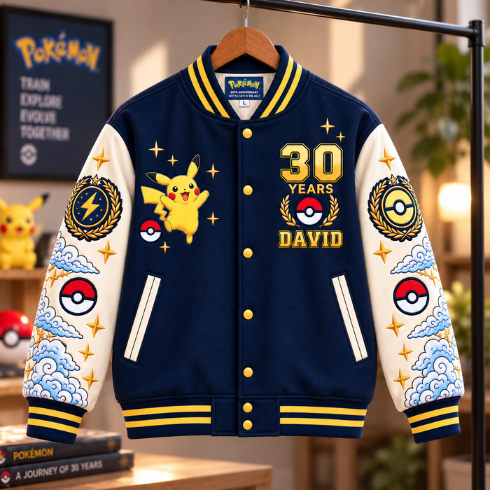PoMo 30th Anniversary Monster Adventure Personalized Varsity Jacket - Personalized Varsity Jacket - Gift For Movie Fans DN0310260203