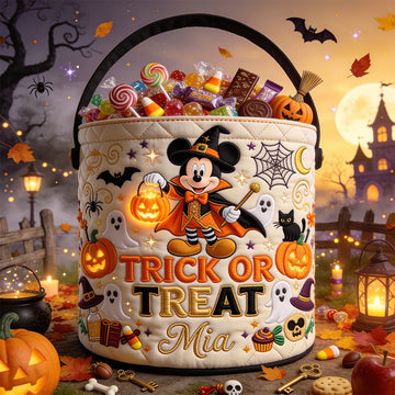 MkMo Trick Or Treat - Personalized Halloween Spooky Basket - Gift For Kids TN3108261625