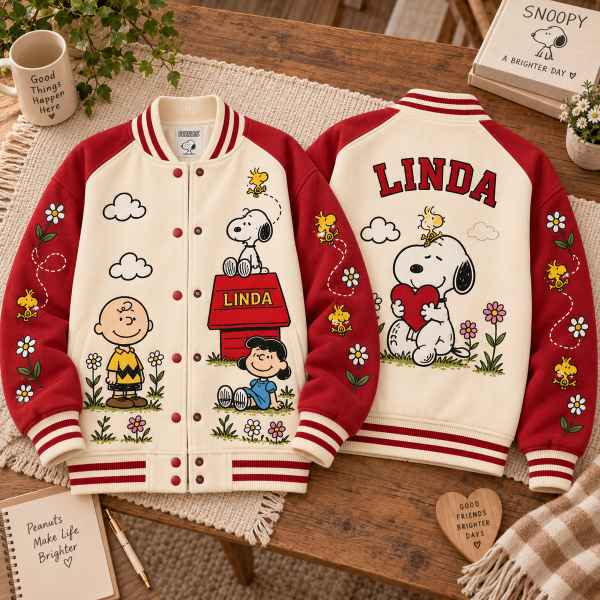 Happiness Grows Here - Personalized Varsity Jacket - Gift For Movie Fans