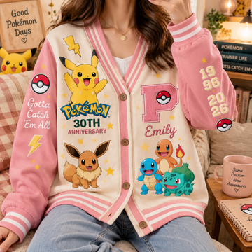 PoMo 30th Anniversary Retro Graphic Cardigan - Personalized Cardigan - Gift For Movie Fans DN0310260202