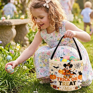 MkMo Trick Or Treat - Personalized Halloween Spooky Basket - Gift For Kids TN3108261625