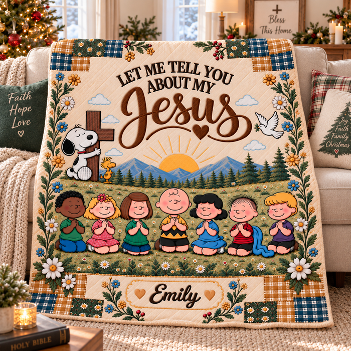Let Me Tell You About My Jesus Gift For Her, Him - Personalized Blanket