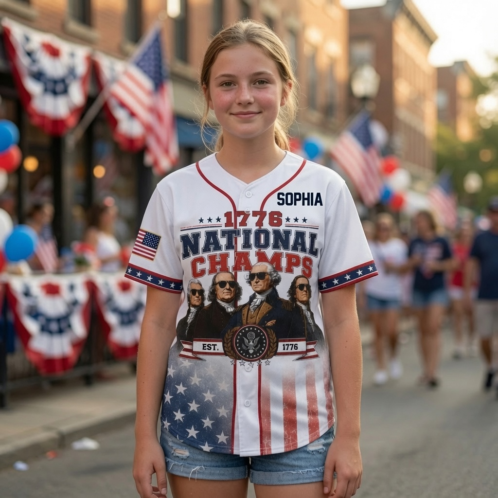 We The People - Celebrate USA 250th Anniversary - Personalized Baseball Jersey For Adult, Kid - Gift For Patriots - image 5