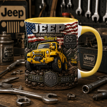 Personalized Jeep 85 Years Of Adventure Accent Mug DN1408261646