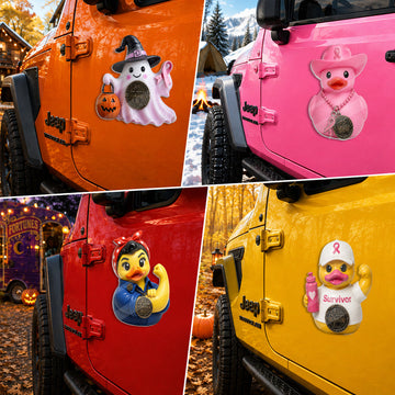 Jeep 85th Anniversary Breast Cancer Boo Duck Acrylic Magnet TN2608271519